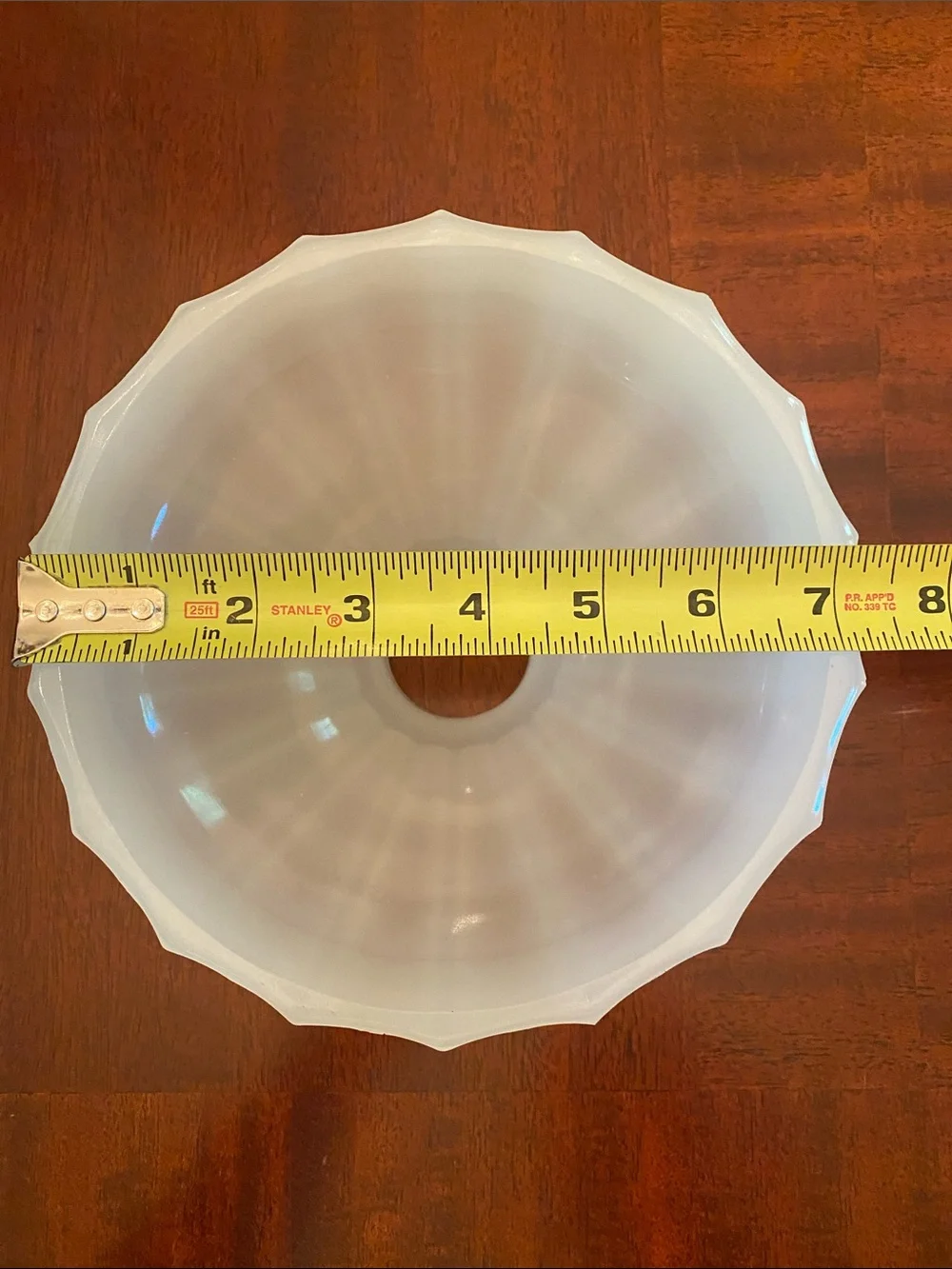 Milk Glass Ribbed Umbrella Pendant Light Shade 2.25” Fitter —Grayish Tint